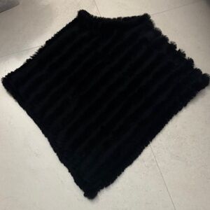 RABBIT FUR PONCHO